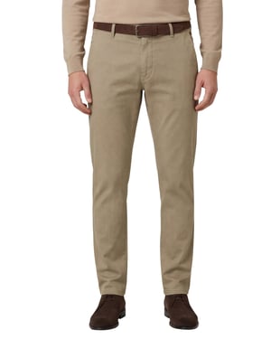 Meyer Pantalon Bonn camel effen katoen