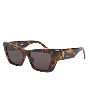 Palm Angels Heren Fairfield Rechthoek Zonnebril (Havana Bruin)