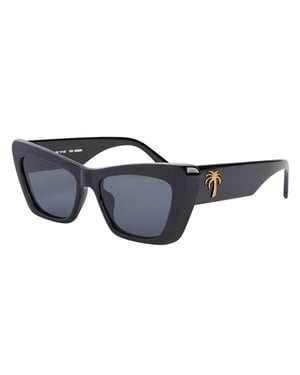 Palm Angels Heren Fairfield Rechthoekige Zonnebril (Zwart/Donkergrijs)