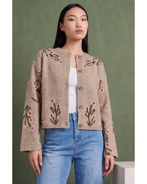 Floral Knitted Cardigan