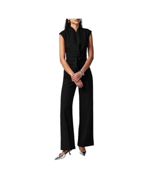 Odd Muse Jumpsuit met wijde pijpen voor dames (Zwart)