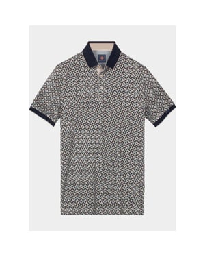 Baileys Polo heren poloshirt 2-tone pique, print 615230/650