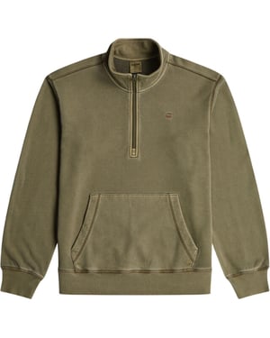 G-Star Unit washed half zip sw l\s
