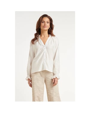 Smashed Lemon Blouse van luchtige stof met borduurdetails |