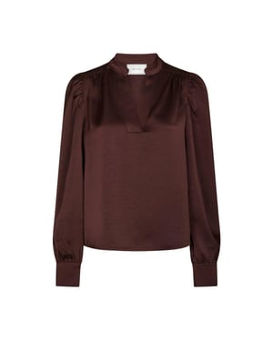 Neo Noir rosslynn heavy sateen blouse 163769 174 burgundy