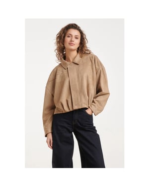 Smashed Lemon Cropped jack van faux suède |