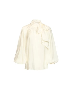 Smashed Lemon Blouse van soepelvallende stof met strikdetail |