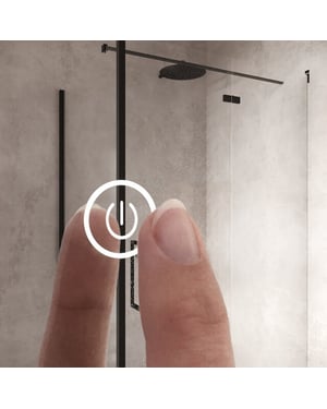 Vtw Living badkamerspiegel ovaal met led verlichting en verwarming 90 x 60 cm