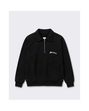 Flaneur Homme Heren sweater met raglanmouwen en halve rits