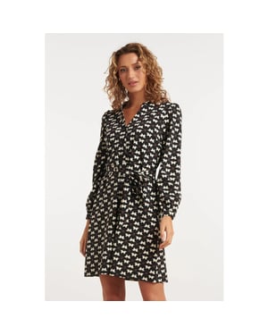 Smashed Lemon 24818 grafisch geprinte travel kwaliteit jurk |
