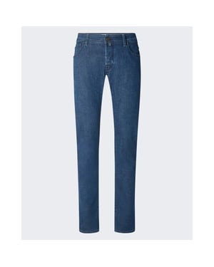 Jacob Cohën Heren broek pant 5 pkt super slim fit nick slim dark blue