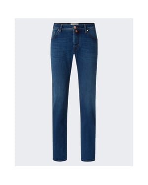 Jacob Cohën Heren broek pant 5 pkt super slim fit nick slim medium blue