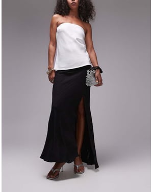 Topshop co ord twist maxi skirt in black