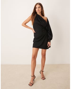 ASOS EDITION ultimate drape mini dress in black