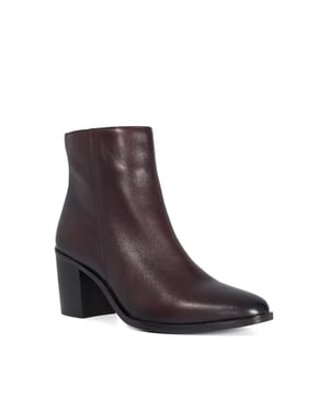 Dune Ladies Purl - Mid Height Block Heel Ankle Boots