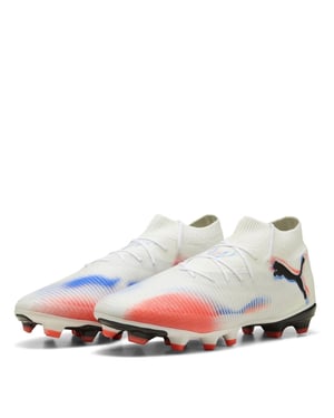 Puma Future 8 Pro voetbalschoenen voor heren, voor kunstgras (Wit, Zwart, Rood)