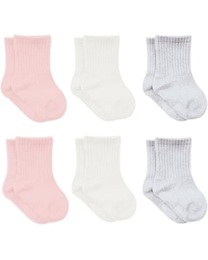 Bistyle Baby Grip Enkelsokken 6 Paar | Sokken van biologisch katoen voor pasgeborenen, baby's en peuters | Enkelsokken voor jongens en meisjes