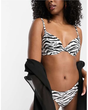 Dorina Burdine underwire bikini top in zebra print