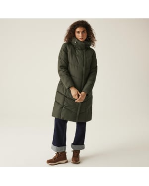 Regatta Womens Nurie Longline Hooded Warm Winter Quilted Padded Jacket Coat
