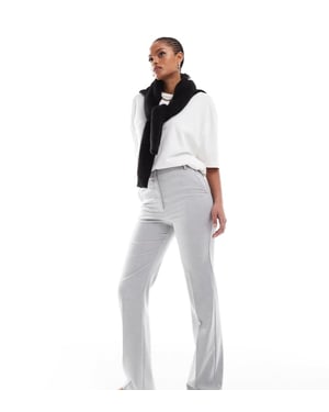 ASOS DESIGN Tall tailored slim straight trousers in light grey