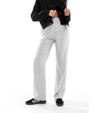ASOS DESIGN tailored slim straight trousers in light grey