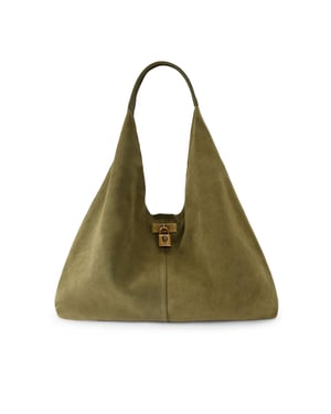 Kurt Geiger London Suede Brixton Slouch Hobo Bag