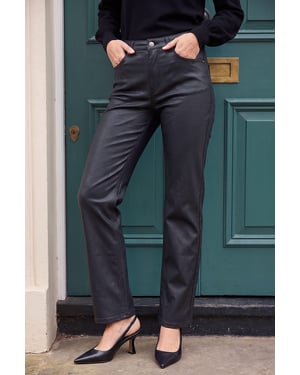 PU Coated Straight Leg Jean