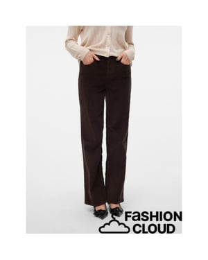 Vero Moda Vmtessa high waist wide leg corduroy broek