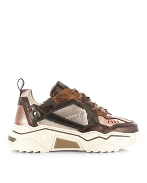 DWRS Label Pluto drk brown cipra lage sneakers dames