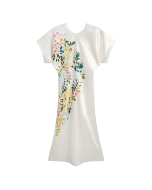 Ted Baker Myzan Jurk Met Slouch Mouwen En Getailleerde Pasvorm In Ivoorkleur