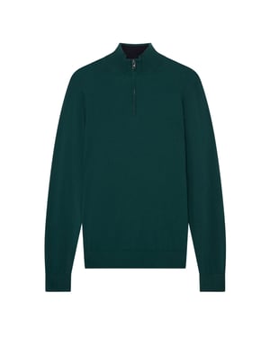 Ted Baker Artiss Core Dark Green Quarter Zip
