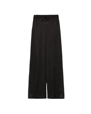 Ted Baker Umaibo Satijnen Joggingbroek Met Wijde Pijpen, Zwart