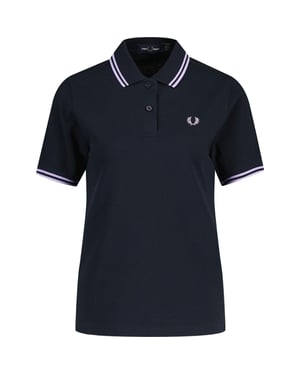 Fred Perry G3600 Retro Polo Shirt Met Dubbele Bies In Marineblauw