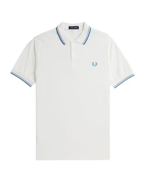 Fred Perry Twin Tipped Snow White Polo Shirt