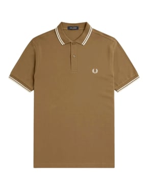 Fred Perry Twin Tipped Shaded Stone Polo Shirt