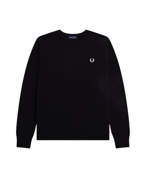 Fred Perry Graphic Laurel Wreath Black Jumper