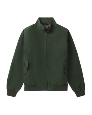 Fred Perry Made In England Harrington-jas In Gewaxt Nachtgroen