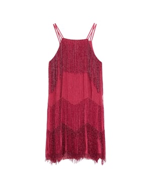 Ted Baker Diveria Pink Mini Dress With Tassels
