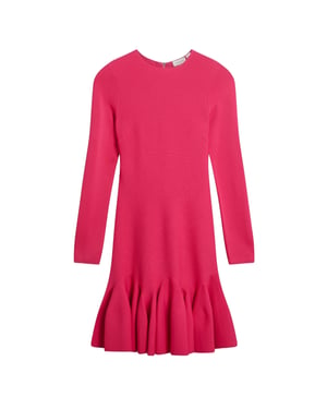 Ted Baker Loisss Flippy Skirt Minijurk Met Lange Mouwen In Fuchsia