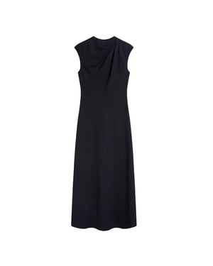 Ted Baker Kyamos Maxi-jurk Met Draperiedetails En Slip In Marineblauw