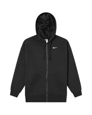 Nike Essentials Oversized Full Zip Black Hoodie