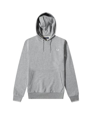 Fred Perry Getipte Grijze Gemêleerde Hoodie