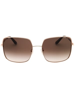 Guess Shiny Rose Gold Brown Gradient Sunglasses