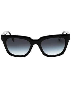 Guess Shiny Black Gradient Smoke Sunglasses