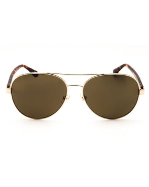 Kate Spade Averie Gouden Zonnebril Met Bruine Details