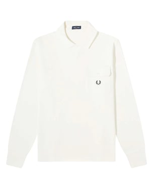 Fred Perry Long Sleeve Loopback Ecru Sweater