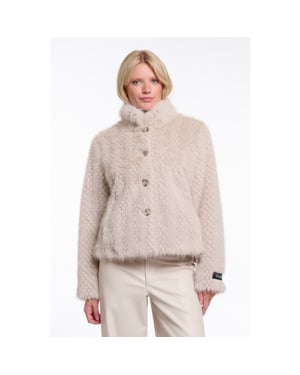 Rino & Pelle single breasted faux fur jacket vie.7022611 10989 birch dessin