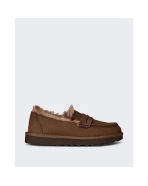 UGG Australia Dames loafer van nubuck leer in donker