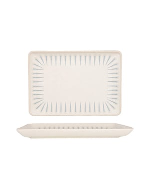 Rinart Serveerschaal sierra porselein 30x22 cm set van 2
