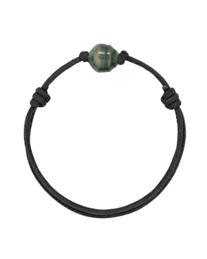 Bracelet Genuine Tahitian Pearl Circled 10-11 mm — 25 cm — Men